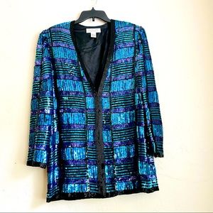 Vintage women’s long sleeve sequined blazer